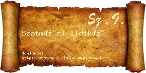 Szatmári Ildikó névjegykártya